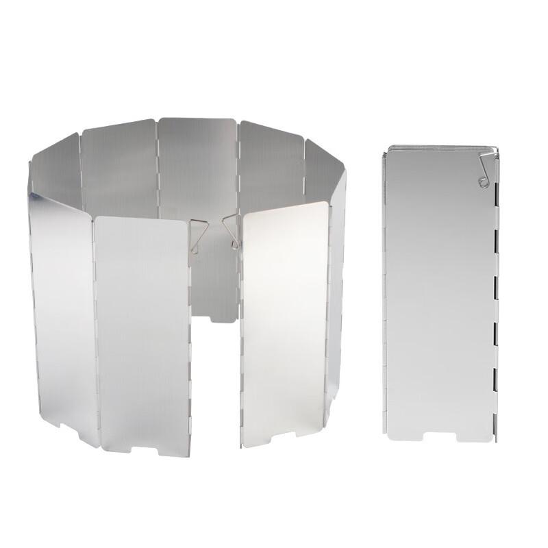 ZISIZ 10-Panel Foldable Aluminum Camping Stove Windscreen