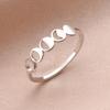 LIKGREAT Lunar Moon Phase Ring Crescent Moon Finger Rings Stainless Steel Minimalist Wedding Band Finger Ring Jewelry for Women