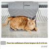 Hamac Pour Chat - PIUPET - Modèle Radiateur - Support Jusqu'à 12 Kg - Housse Lavable - Gris