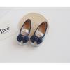 Toddlers Girls Shoes Glitter Leather Flats For Little Kids Children's Dress Shoes Bow-knot Princess Sweet Loafers Soft For Dance