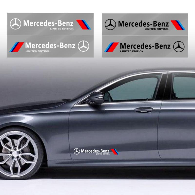 2ks Samolepka na bok dveří auta Odznak Nálepka Dekorace Emblém Pro Mercedes-Benz AMG C200 C300 A B C E GLA CLA GLK GL ML GLE W204 W205 W203 W211 W212 W213
