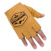 Retro Style Cowhide Motorcycle Outdoor Cycling Off Road Sports Summer Anti Slip Wear Resistant Leather Gloves Men's Motorcycle Half Finger