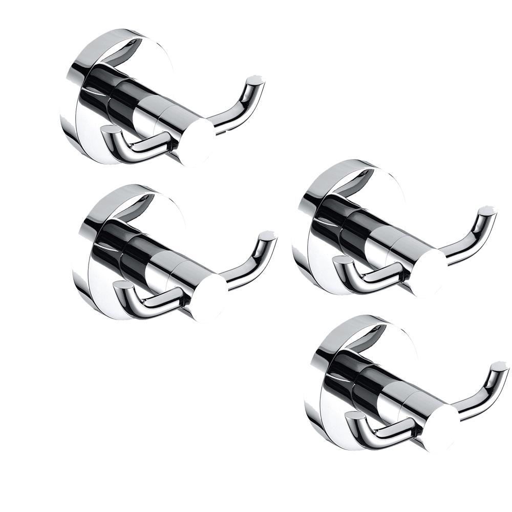 8/2pcs Towel Hooks Bathroom Coat Rack Wall Mounted Stainless Steel Robe Hook Holder Hat Hanger for Bedroom Kitchen Hotel Office
