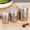 Stainless Steel Seasoning Jar Salt Sugar Shaker with Rotating Cover Condiment Spice Pepper Powder Bottle Container Kitchen Tool
