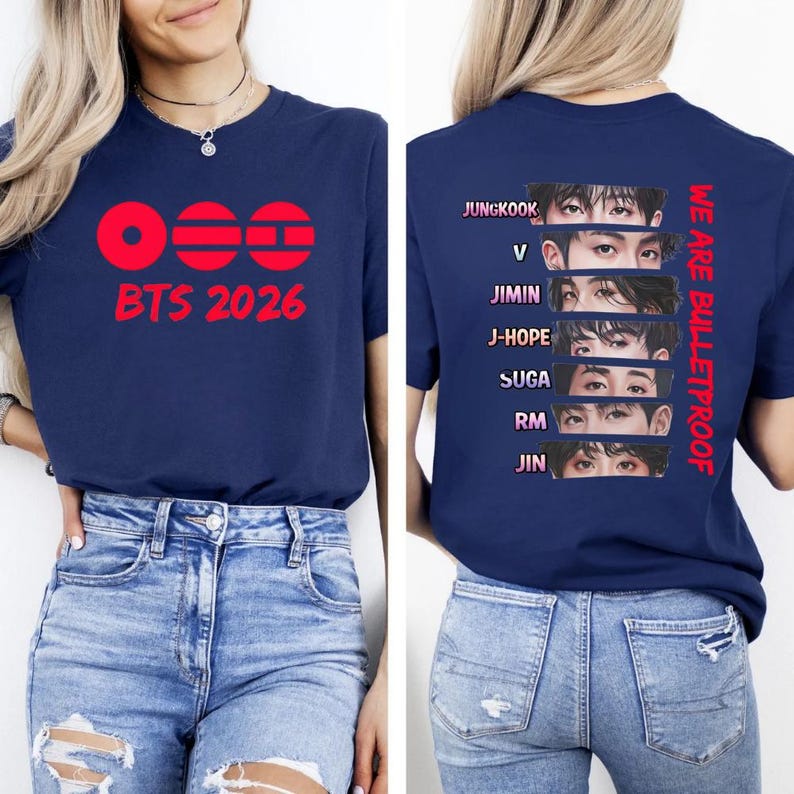 Bulletproof Tour 2026 T-shirt BTS Arirang, BTS Konsert T-shirt, BTS Jin, Hooligan, Roligt T-shirt Bts Arirang Konsert T-shirt Jin Inspirerad Hooligan
