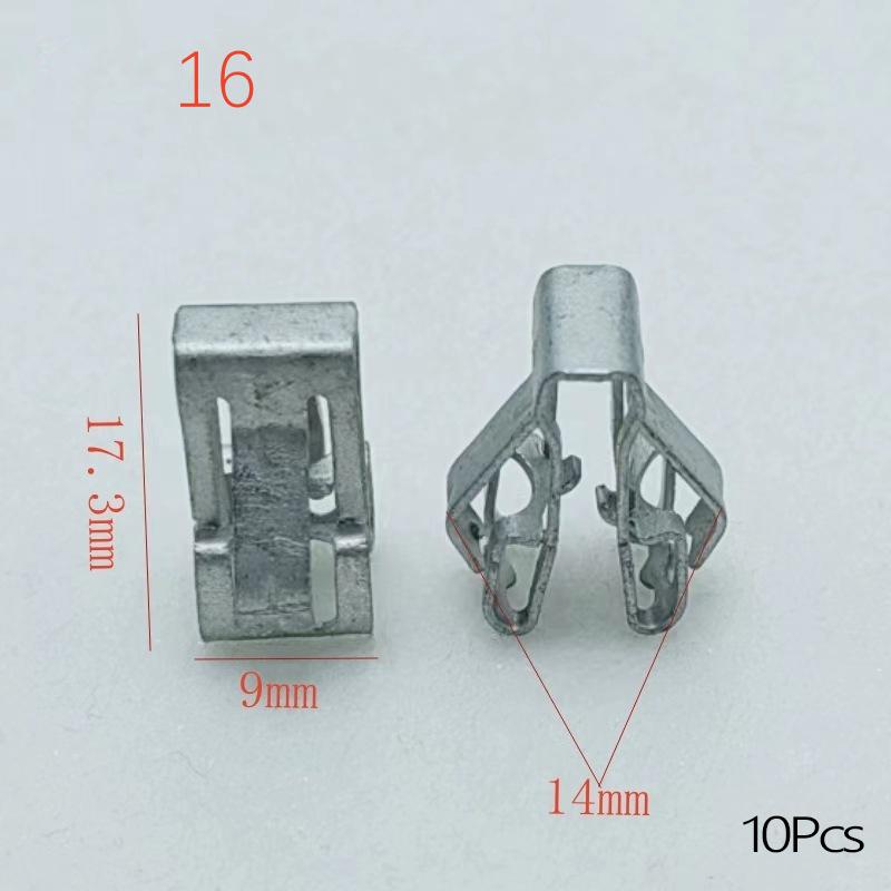 10 stk. Universel Bil Midterkonsol Instrumentbræt Fastgørelsesnitte Fastgørelseselement U-type Clips Til Alle Biler Panelbeklædning Metalclip