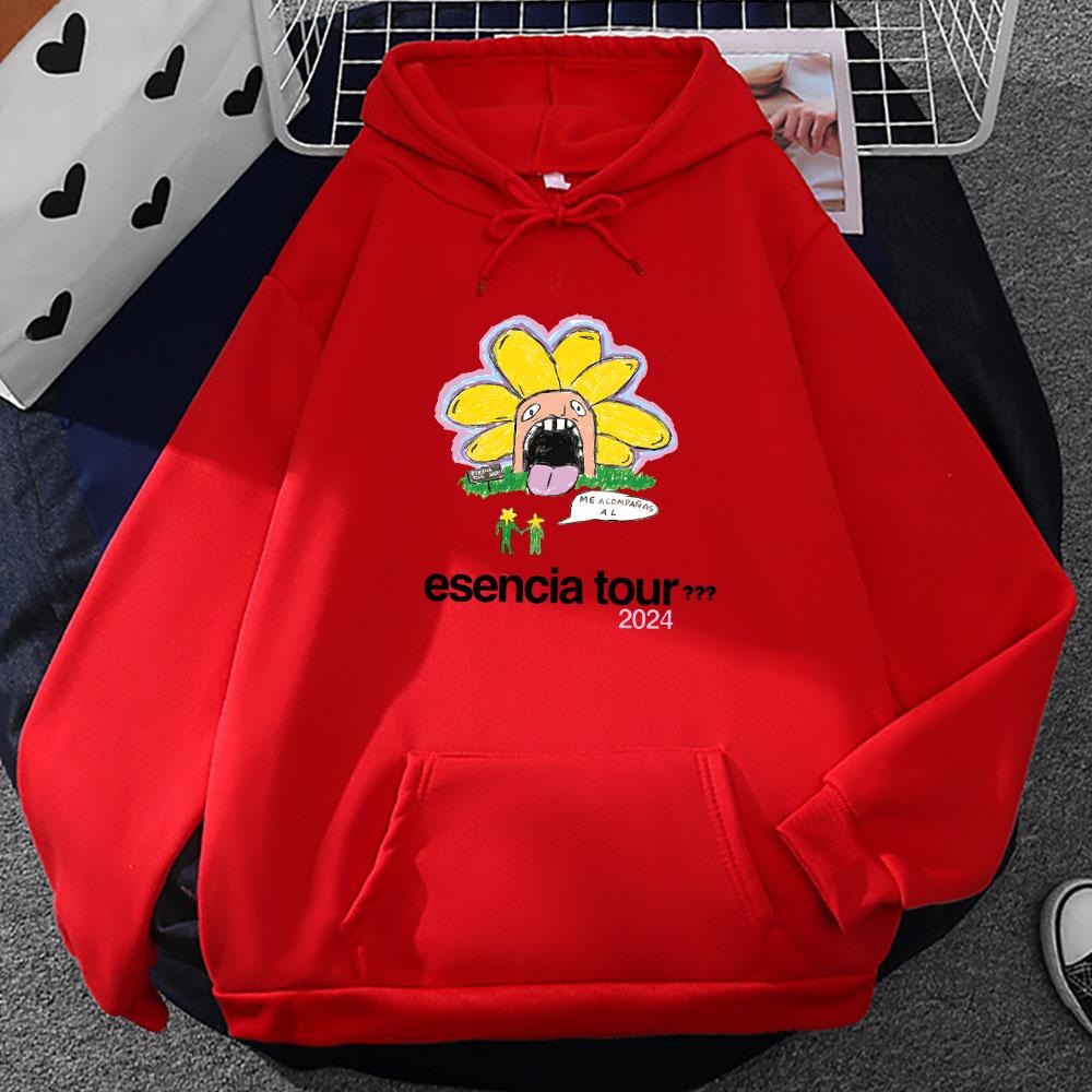 Flower Cartoon Graphic Hoodies  Humbe  Esencia Tour Sweatshirts Singer Printing Clothes Ropa Hombre Sudaderas Winter Hoodie
