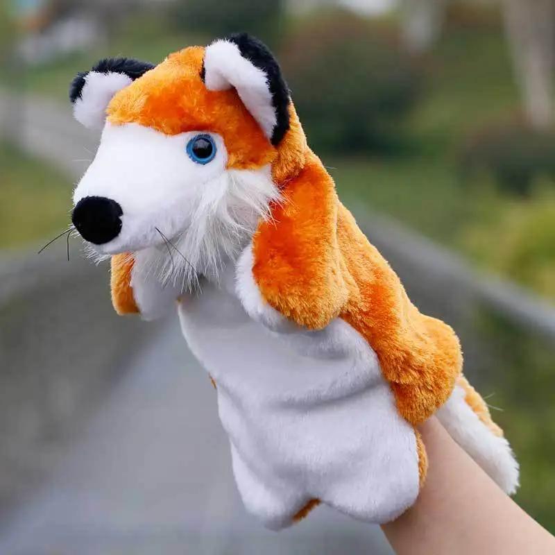 25cm Animal Hand Puppet Plush Toys Baby Educational Hand Finger Puppets Animal Stuffed Doll Toy Telling Story Kids Children Gift