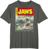 Jaws Pulp Attack Comic Cover Short Sleeve TShirt Graphic  T Shirts Unisex Cotton Vintage Round Neck Tees Short Sleeve
