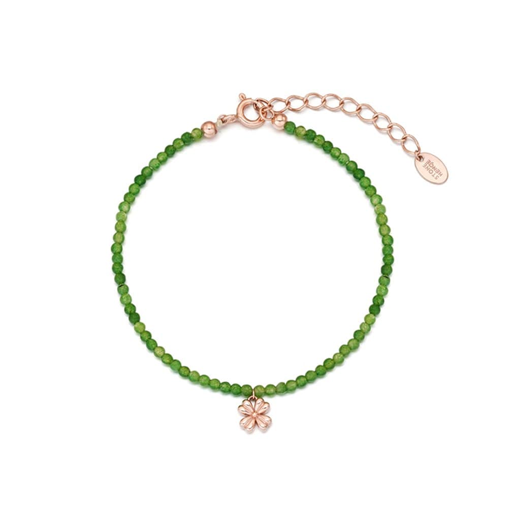 [Stonehenge] Silver Clover Bead Bracelet Sc25B20T