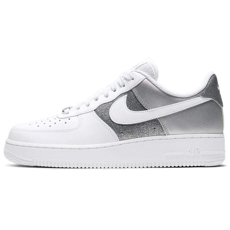 New Nike Air Force 1 Low 07 White Metallic Silver Women's DD6629-100