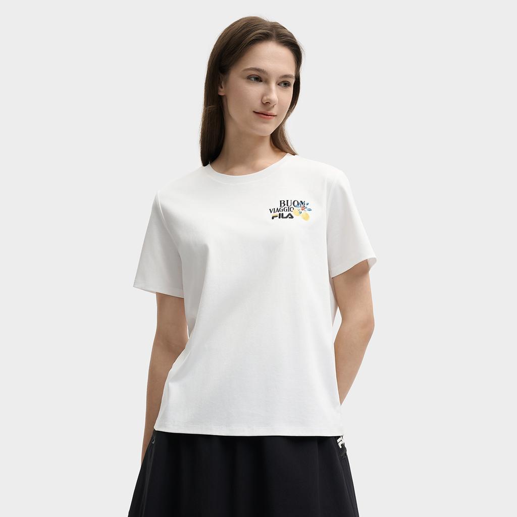 New FILA T Shirt Women's Cloud White F11W528108F-WT