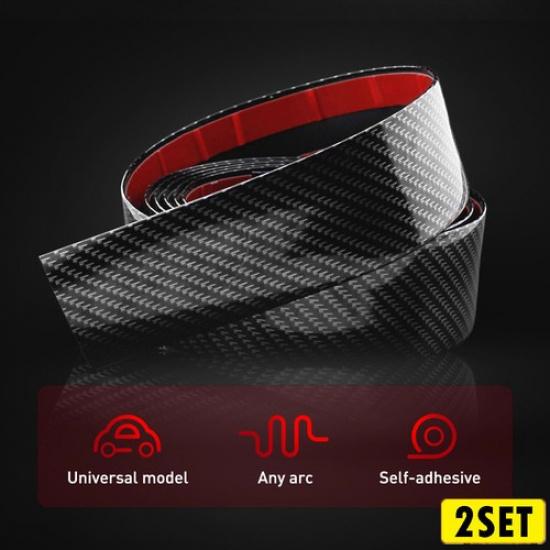 2X Auto Car Carbon Fiber Door Plate Bumper Scuff Sill Cover Anti Scratch Sticker