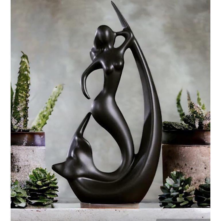 Mermaid Shape Ceramic Home Decor Fantasy Figurine| Office Or Living Room Showpiece Artifact For Tv Unit Centre Table | Gift