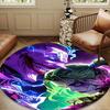 The Clown's Fiery Rise Round Rug for Livingroom,Bedroom, Palyroom, Chair Rug, Area Rug, Circle Carpet, Large Size Decor Fan Christmas Gift