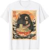 2026 Hot Sale Moo Deng Hippo Eat Ramen for Japanese Style T-Shirt Cute Cartoon Moo Deng Art Graphic Saying Tee Fashion Casual Short Sleeve Tops Gift
