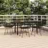 3157870 vidaXL Garden Dining Set 7 Pcs Black Wicker