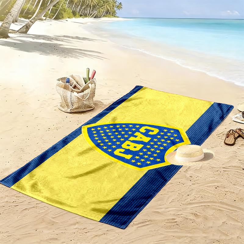 Club Atlético Boca Juniors Print Strandtuch, Großes Weiches Schnelltrocknendes Handtuch für Strand Camping Schwimmen