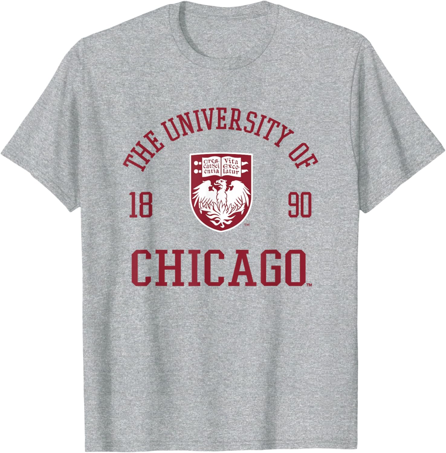 Chicago Maroons Stamp Gray Officially Licensed T-Shirt S разноцветный