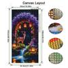 Purple Flowers Lantern Deer Large Size Diamond Painting Diy Full Square Round Drill Rhinestone Embroidery Mosaic Cross Stitch Kits Wall Decor
