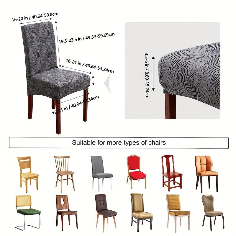 Waterproof Chair Covers for Dining Room, Stretch Jacquard Dining Chair Slipcovers Removable Washable Chair Protector for Kitchen, Hotel, Restaurant