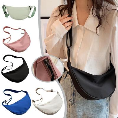 Nylon Hobos Chest Shoulder Dumpling Bag Large Capacity Travel Crossbody Half Moon Belt Messenger For Women Bags Wholesale