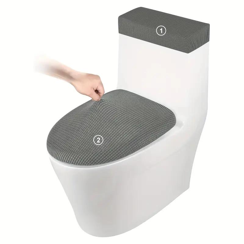 2Pcs/Set Jacquard Toilet Seat Protector Cover Stretch Anti-Dirty Toilet Lid Tank Lid Covers Toilet Cushion Mats El Bathroom