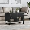VidaXL Coffee Table with Glass Doors, End Table with Storage, Side Table Living Room Interior, 836540