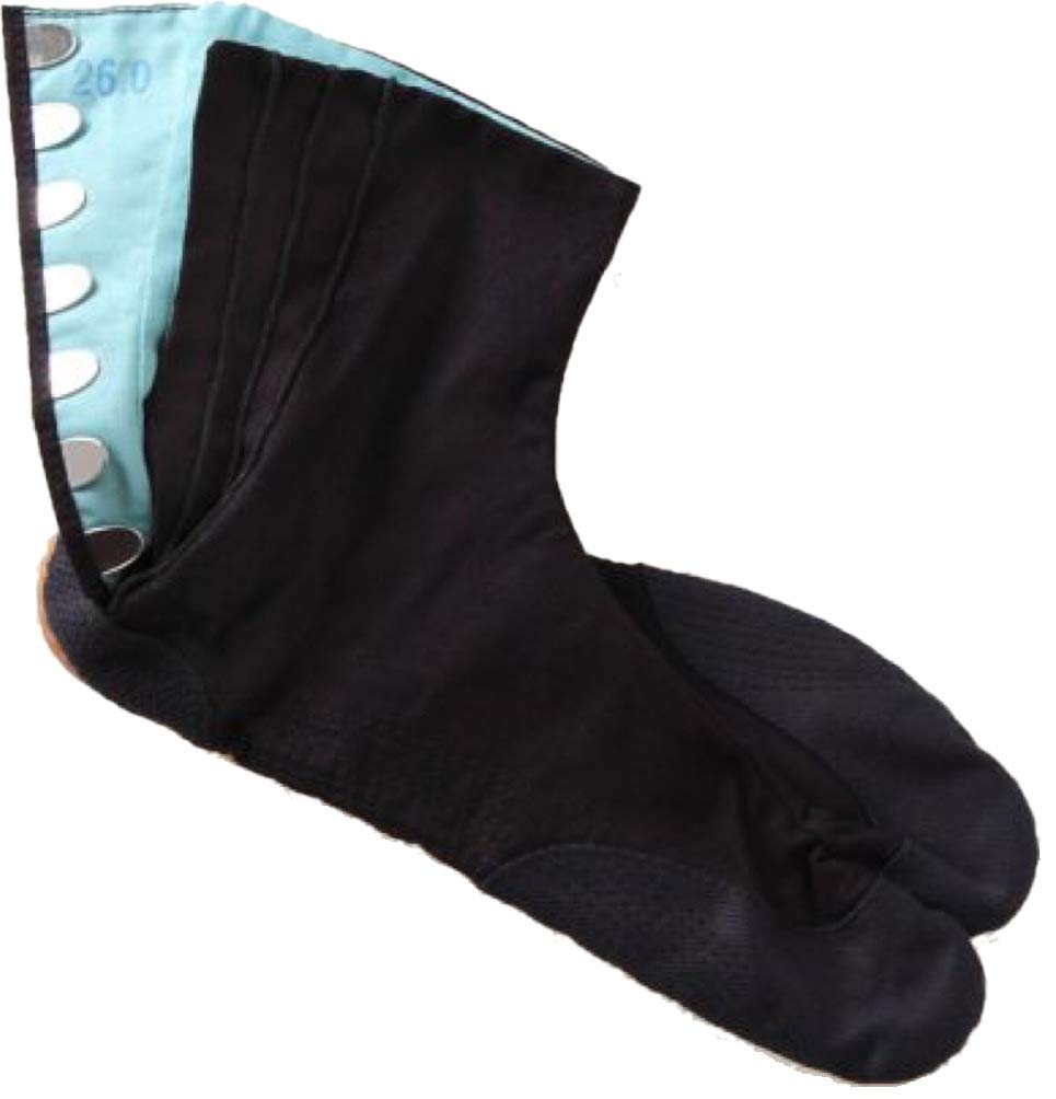 

Of Kineya Muteki Tabi Синий 7 Индиго 7 Размер Kineya Tabi [Набор 2] Носки, Полоска, Панели, Окрашенные, Двойная строчка, Подошва ручной работы, Застежки, 27.0см, темно-синий