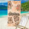 1 pièce Capybara Caricature Capybaras Design Capybara Serviette Douce Microfibre Drap de Bain Convient pour la Plage, Mignon Capybara Thème Cadeau pour