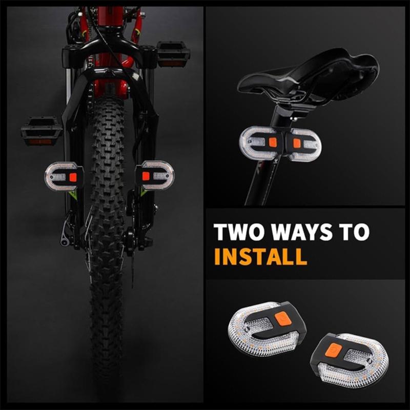 Luz Trasera Impermeable para Bicicleta Control Remoto Intermitentes 5 Modelos Carga para Bicicletas de Montaña Scooters
