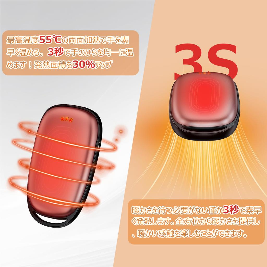 New Rechargeable Adjustable 6000mAh High Rapid Mobile Cold Perfect for and the Office "2025 Model" Heater, Temperature, Slim, Compact, Capacity,