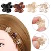 Women Girls Kids Braiding Tool Crab Styling Korean Flower Claw Hair Clip Mini Barrettes Acrylic