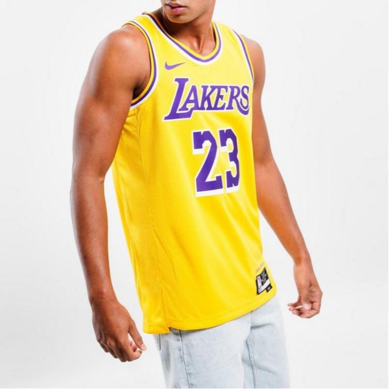 Nike NBA Los Angeles Lakers Icon Edition LeBron James 2022/23 Jersey Amarillo Men Streetwear DN2009-733