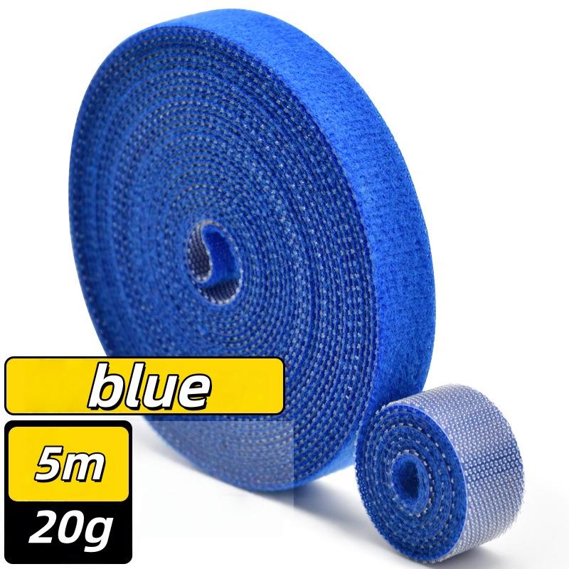1pc 5m/196.85in Multi Colored Reusable Hook and Loop Fasteners for Cable Management and Organization