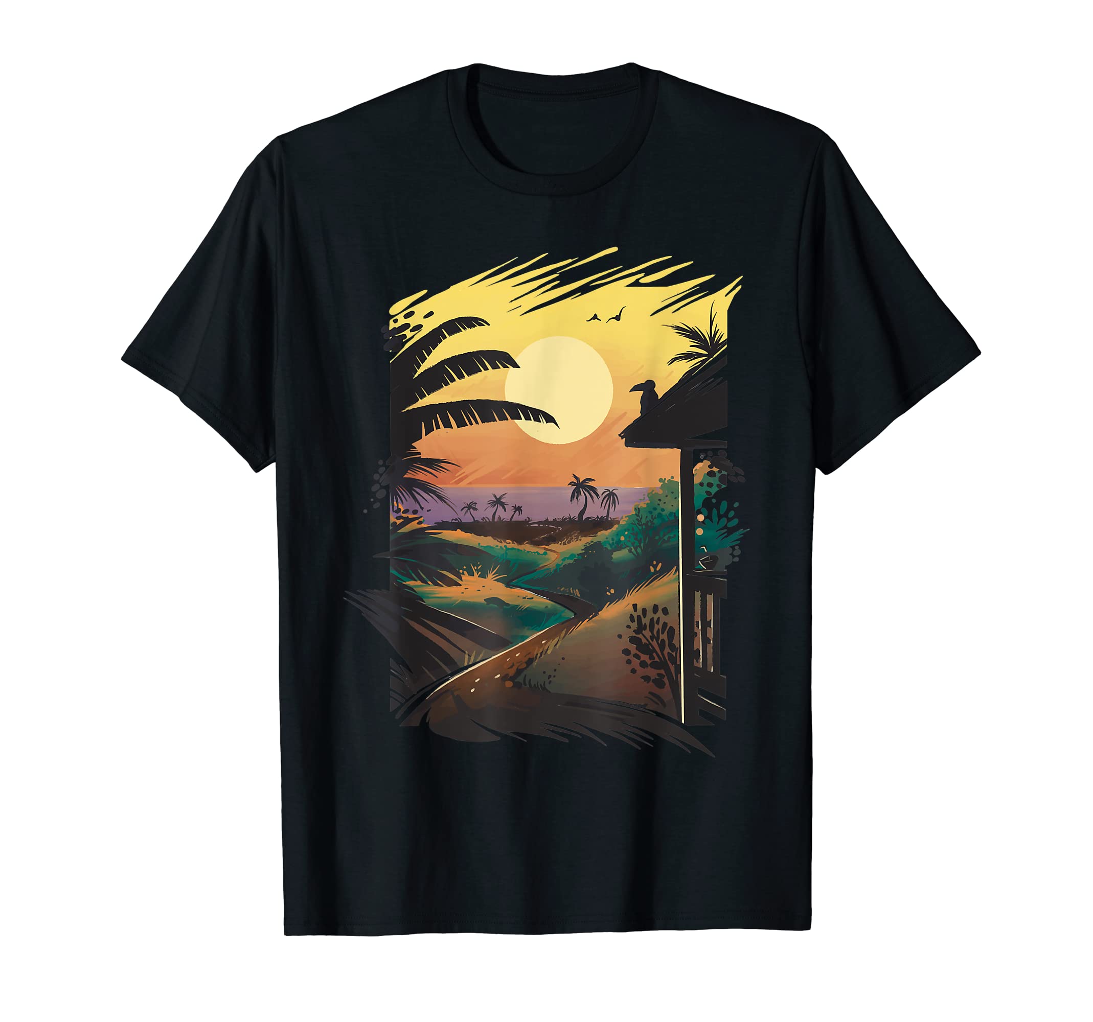 

Summer tops for men and Hawaii Island women. T-shirts чёрный