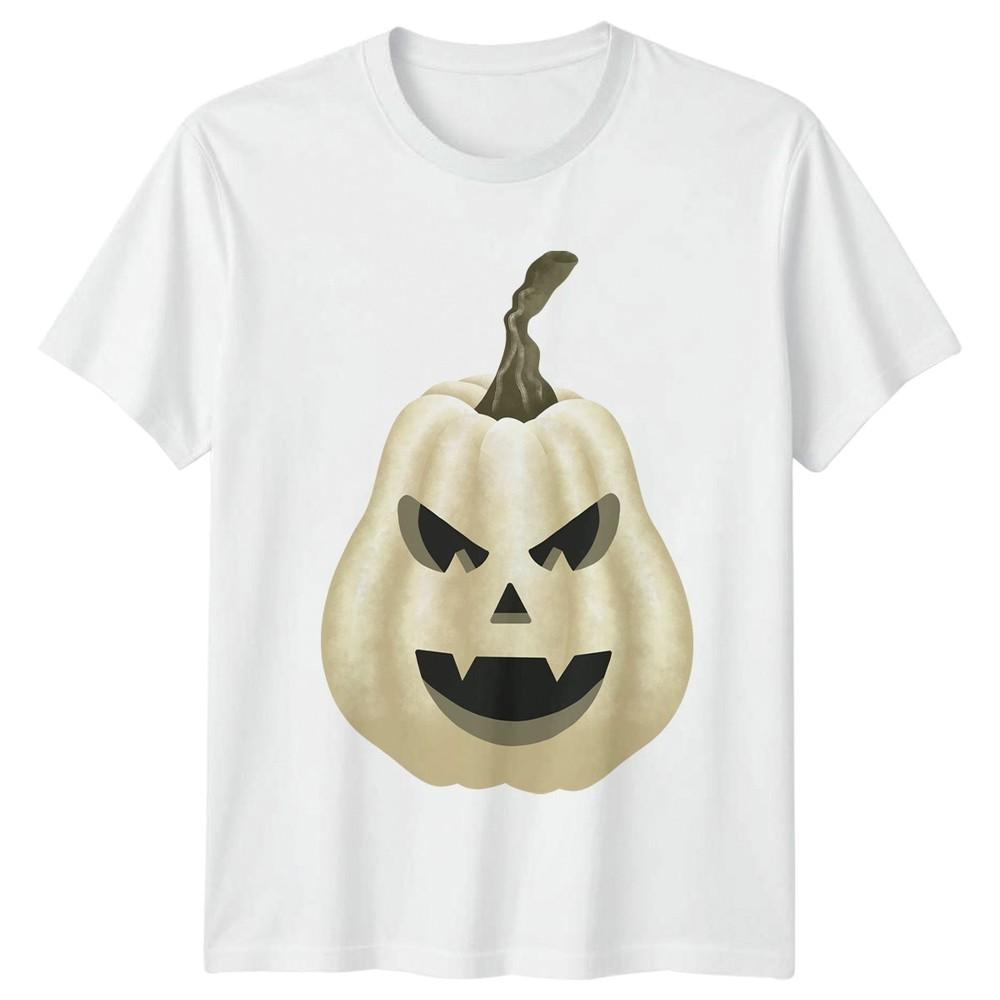 White Pumpkin Face TShirt Jack O Lantern Halloween Gift For Him And Her S