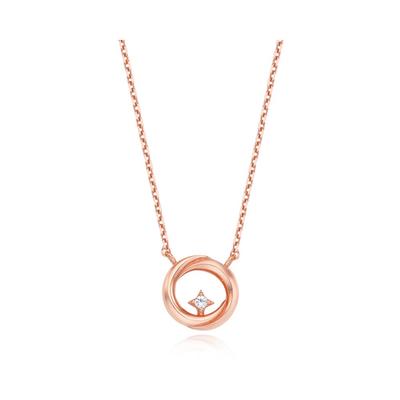[Stonehenge]] Silver Cubic Necklace Sc24B04E