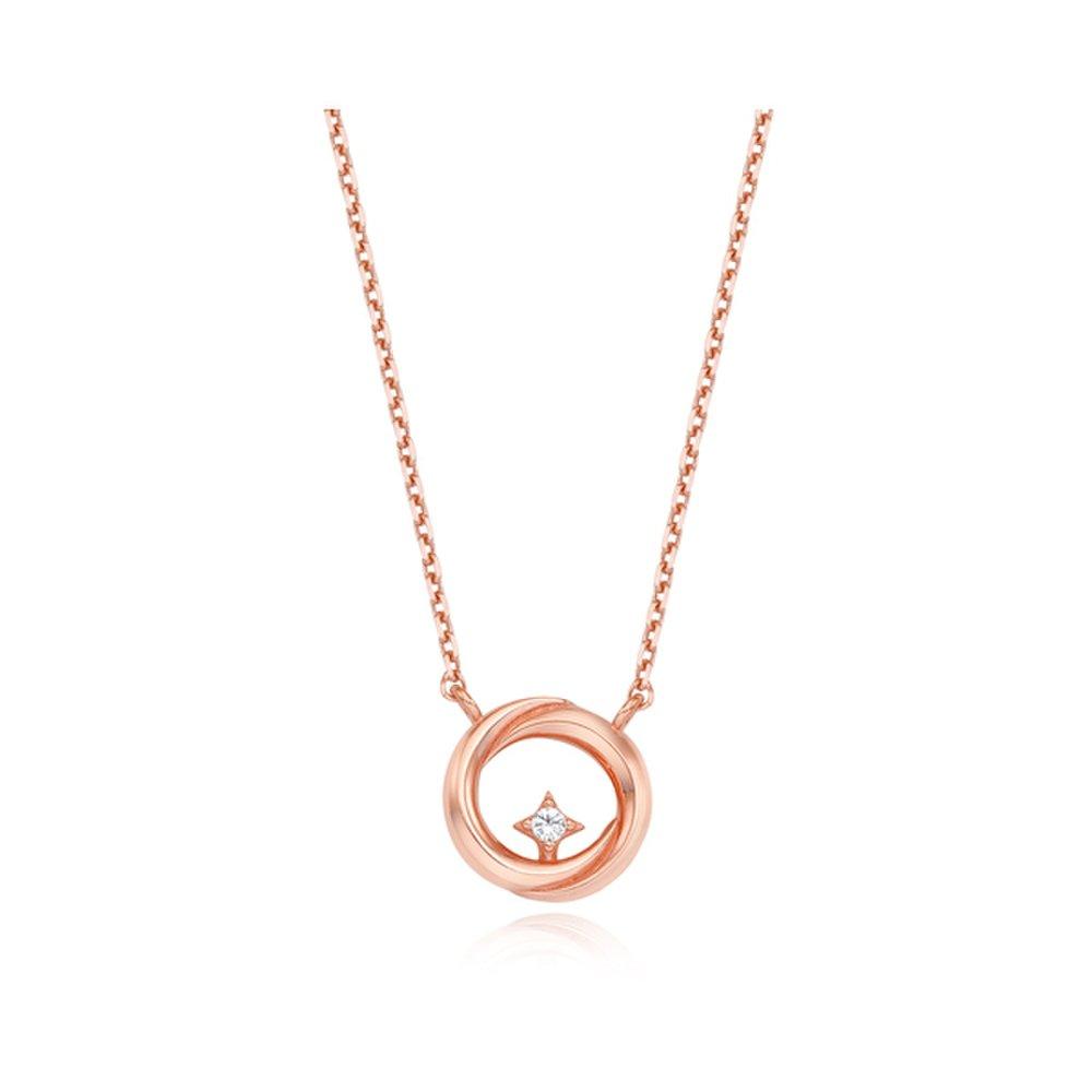 [Stonehenge]] Silver Cubic Necklace Sc24B04E