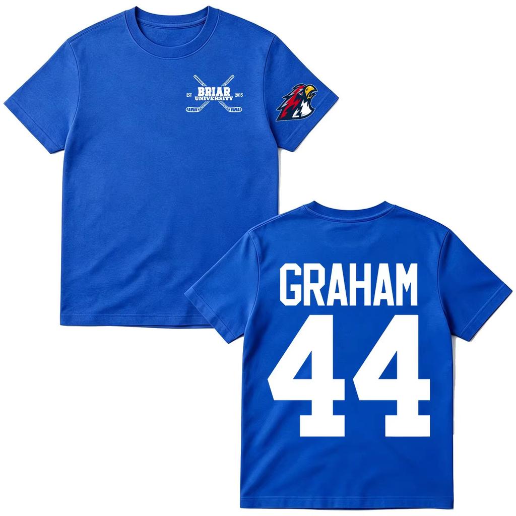 2026 Sommer Mode Trendiges T-Shirt Herren Damen Vintage Oberteil Off Campus TV-Serien T-Shirts Graham 44 Briar University Herren Damen Kleidung Mode T-Shirt