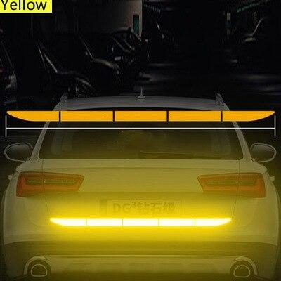 

90cm Car Decal Safety Warning Reflector Tape Sticker Rear Trunk Anti Collision Warn Reflective Tape Auto Decoration Accessories жовтий