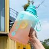 Liter Sports Water Bottle With Straw Large Capacity Fitness With Scale Gradient Kettle Outdoor Plastic Portable Water Bottle