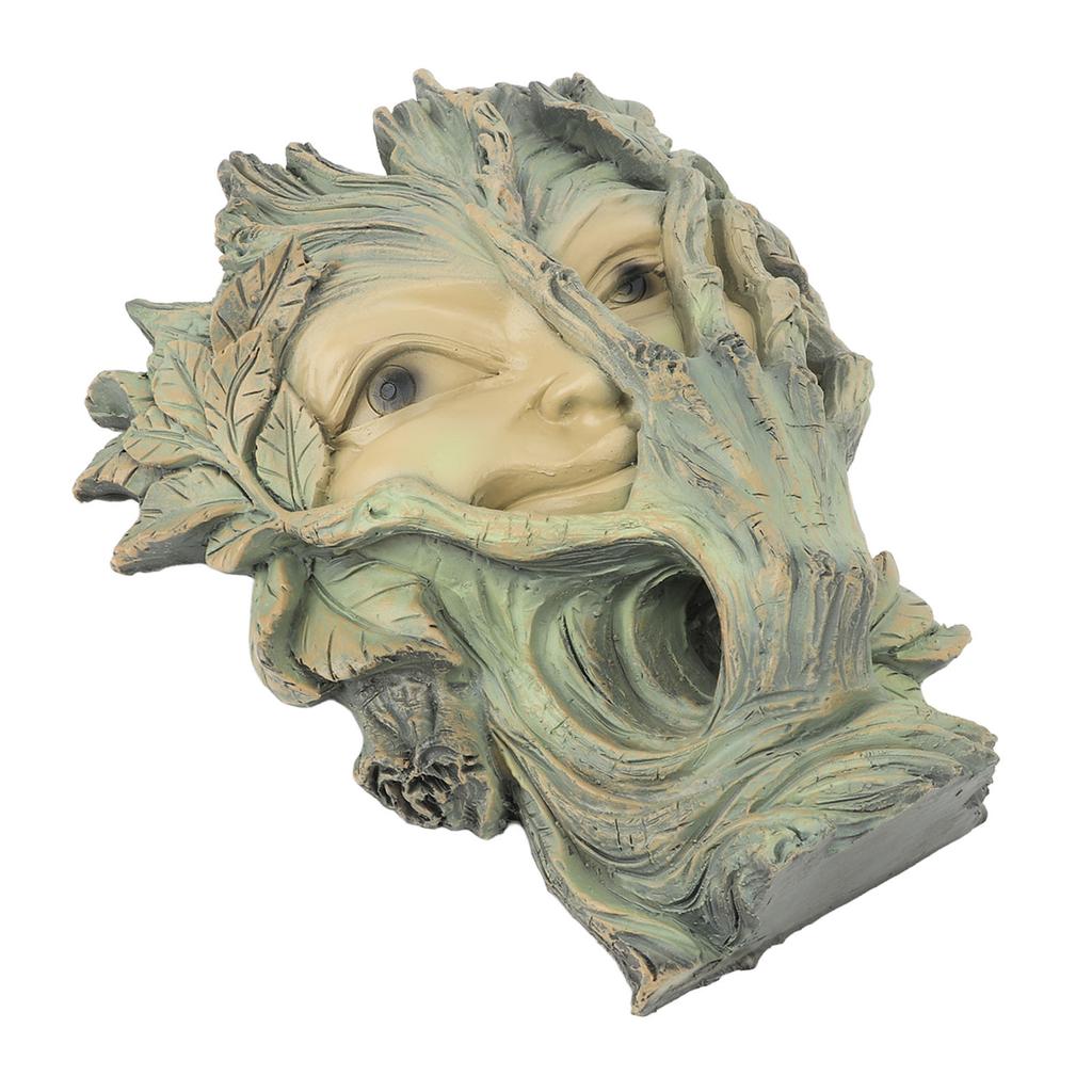 Tree Man Statue Resin Lifelike Decorative Ornament Tree Face Sculpture for Garden Balcony Home