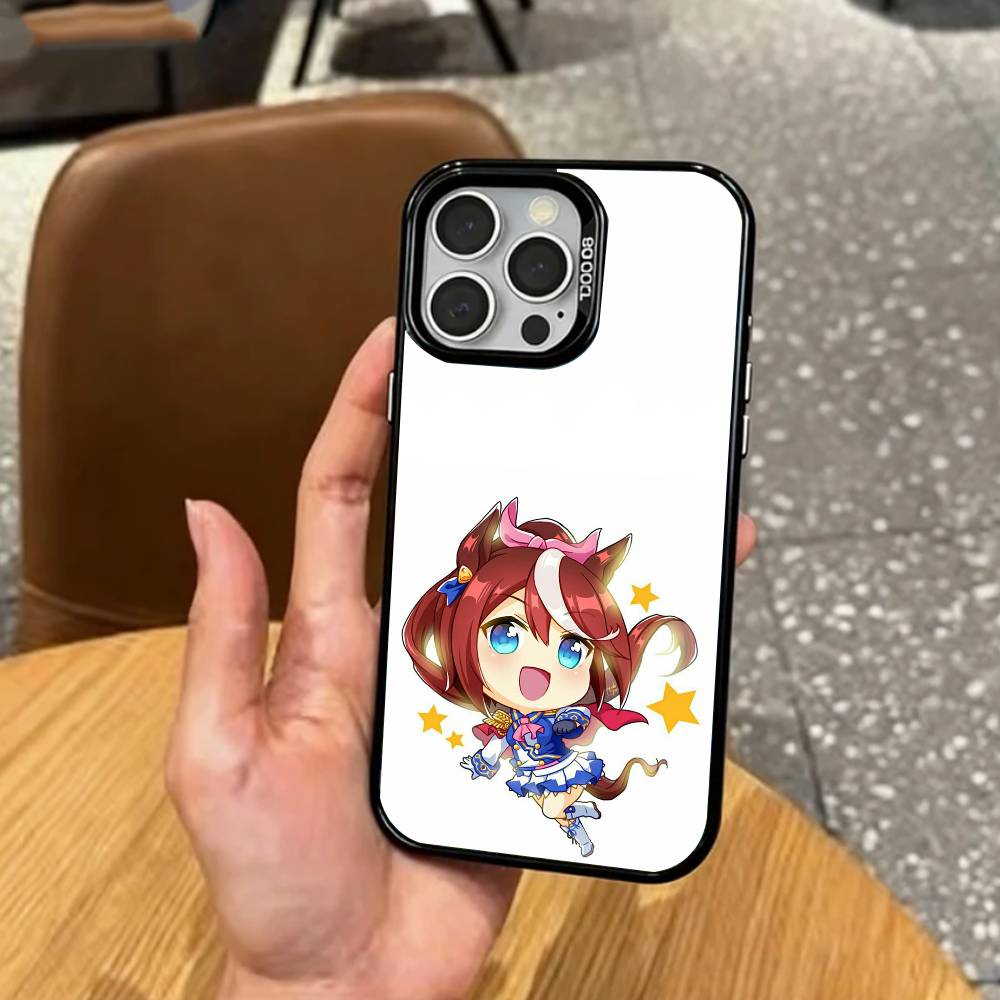CUTE S-Special Week Phone Case For iPhone17,16,15,14,13,12,11 Plus,Pro Max Colored Silver Plated Inside Cover