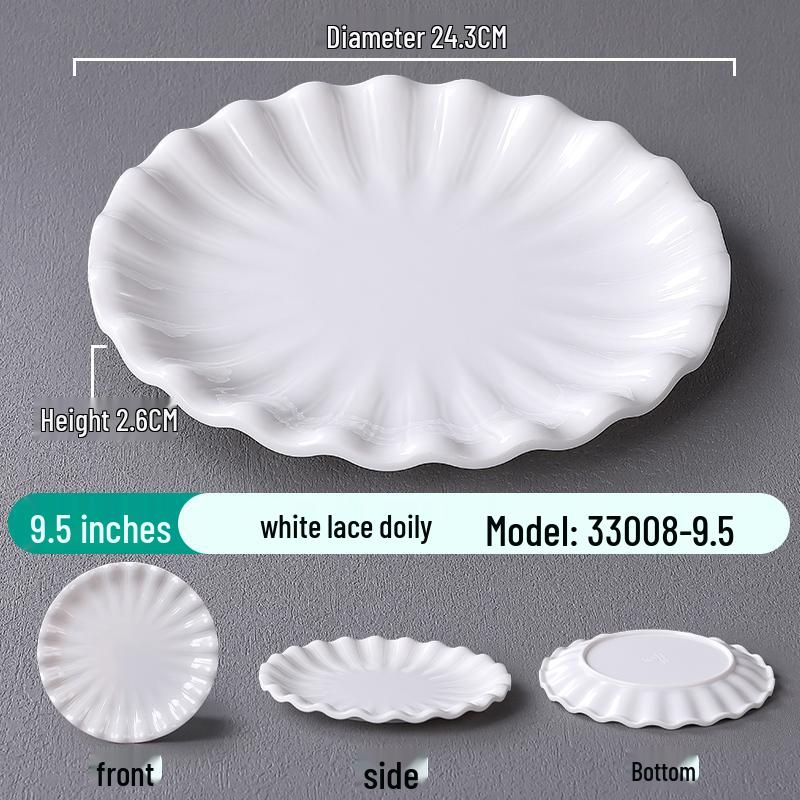 Japanese-Style Plastic Petal Plates for Restaurants - Ideal for Hot Pots, Cold Dishes, Side Dishes, Stir-Fry, and Tableware.