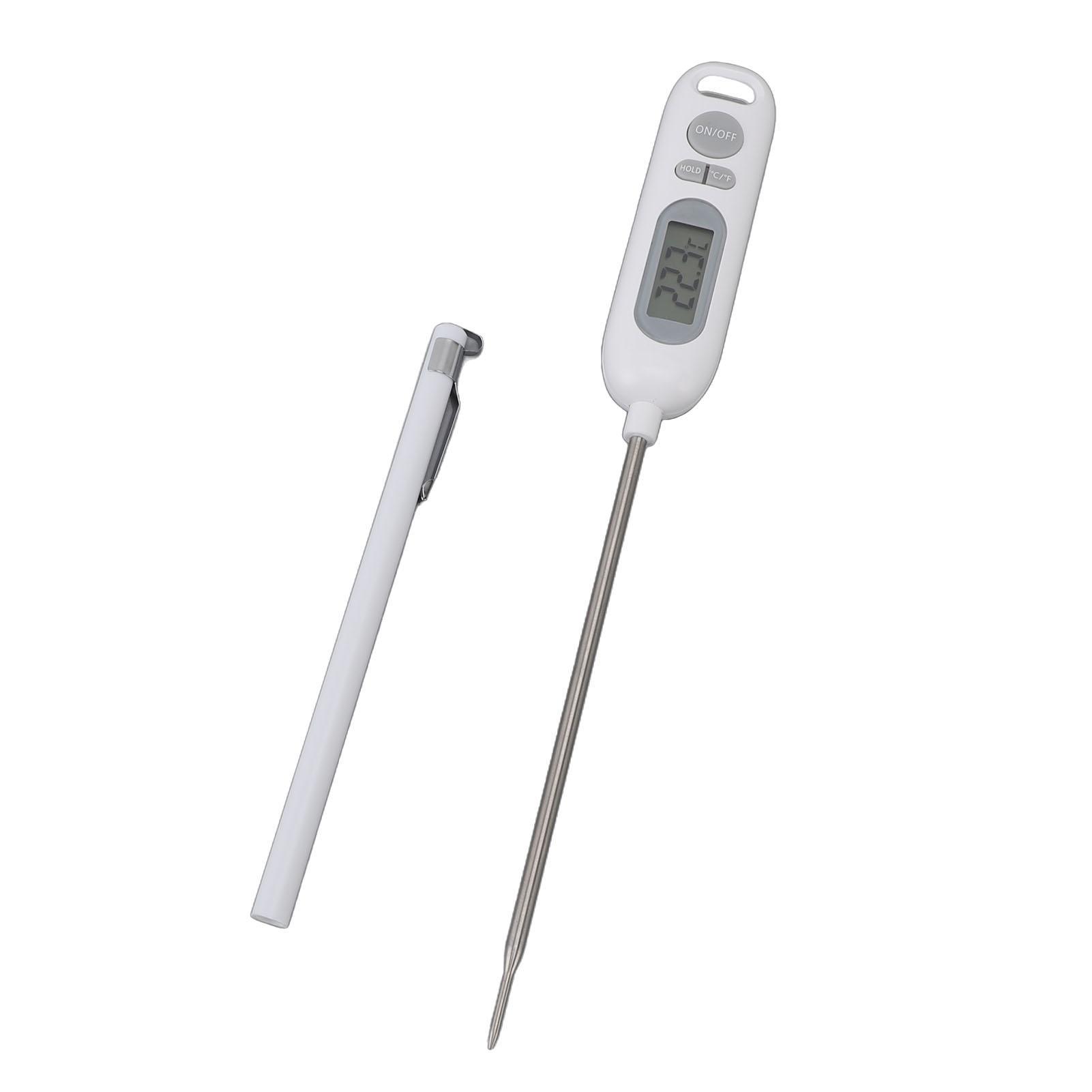 Food Thermometer, Digital BBQ Thermometer with High Accuracy Probe for Meat Water Oil Bath, Versatile Cooking Thermometer with Wide Range