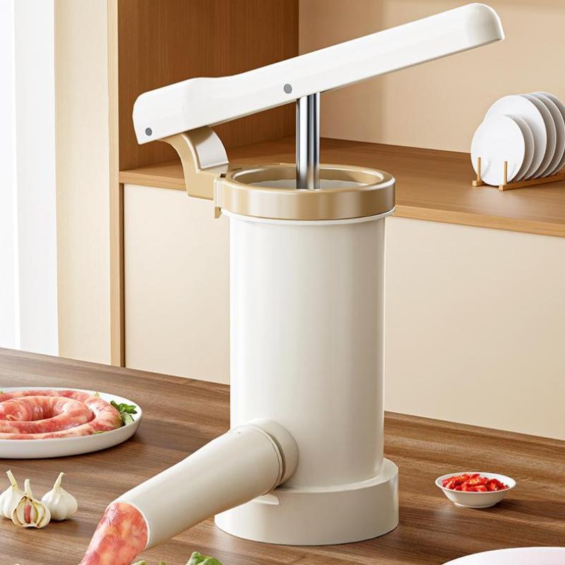 Homemade Sausage Maker With Stuffing Pipe Manual Fast Meat Stuffer Filling Machine Large Capacity Heavy Duty Kitchen Tools