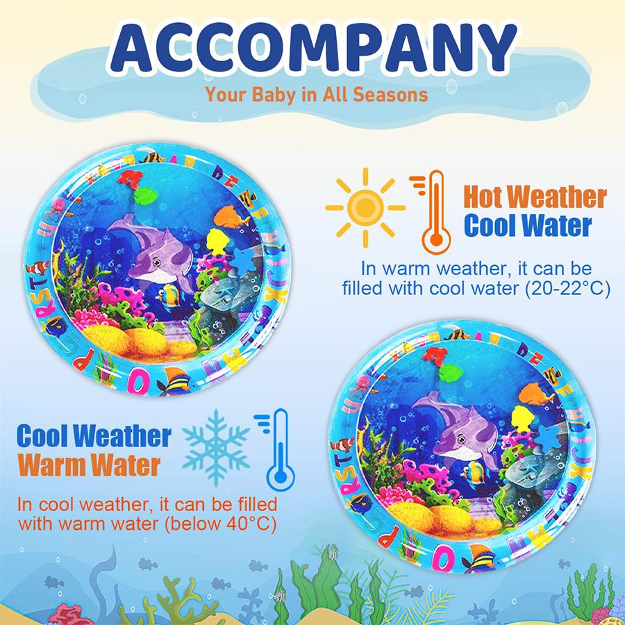 Novel Pvc Round Baby Water Play Mat Large Area Baby Water Playing Mat Kids Playing Pad Premium Grade Auto Interior Accessory