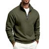 Men's Fleece Half Zip Sweatshirt Stand Collar Relaxed Fit Outdoor Casual Pullover