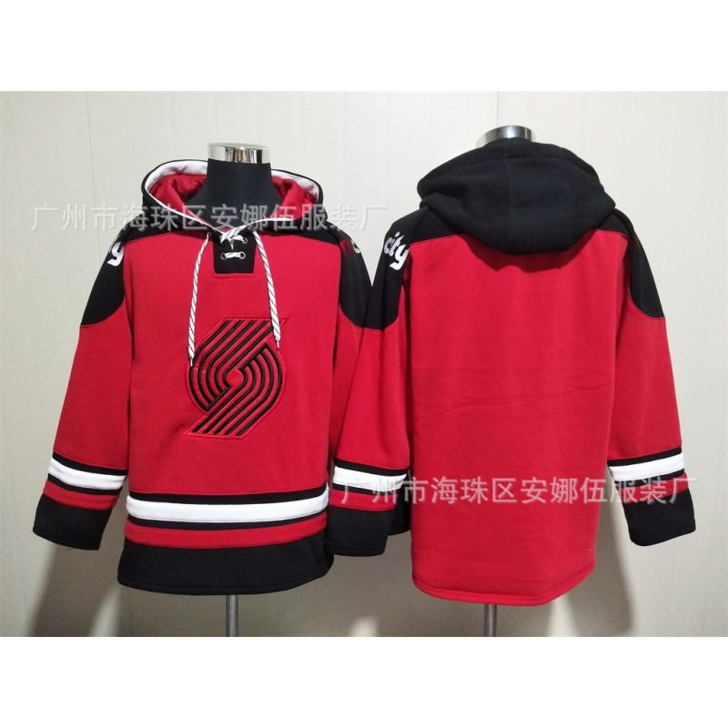 2026 Rugby Fleece Hoodie Trailblazers 32 Embroidered Jersey Team Sports Winter Warm Top